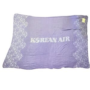 Vintage Korean Air First Class Cabin Airline Plane In-Flight Blanket 50" x 70"